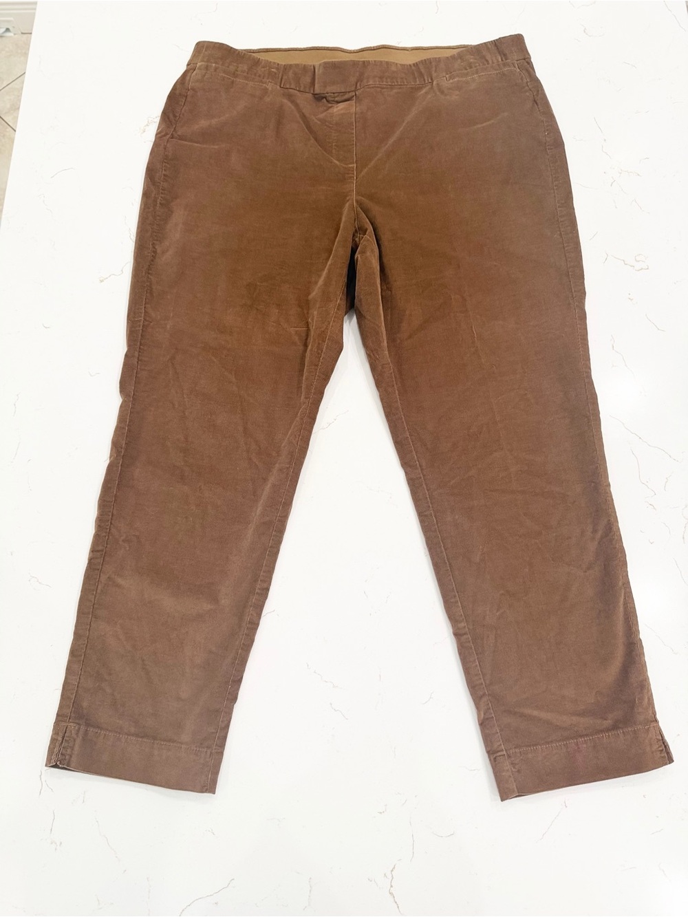 J.Jill Brown Corduroy Straight Leg Pants Petite 16 Fall Quiet Luxury